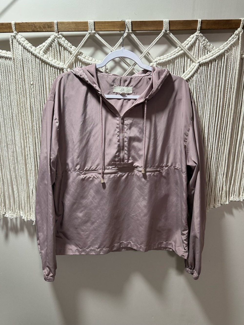 Thread & Supply Dusty Rose Hooded Pullover Anorak